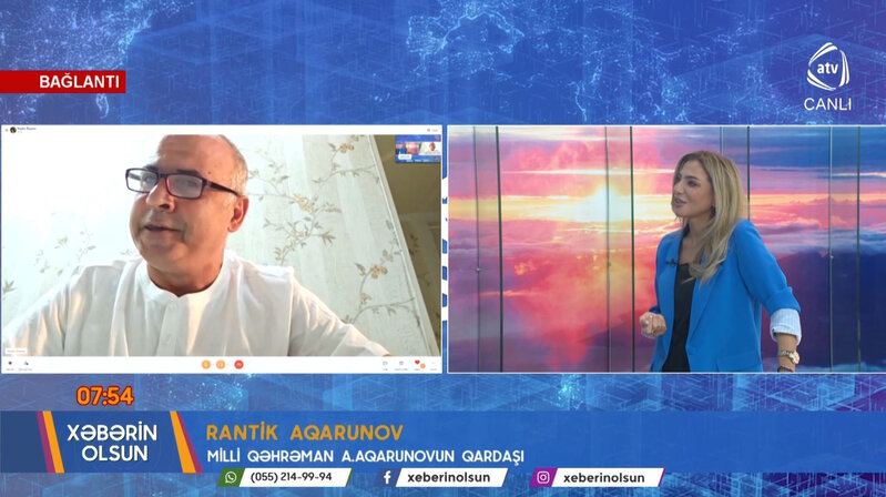 Milli Qəhrəman Albert Aqarunovun qardaşı CANLI EFİRDƏ - VİDEO