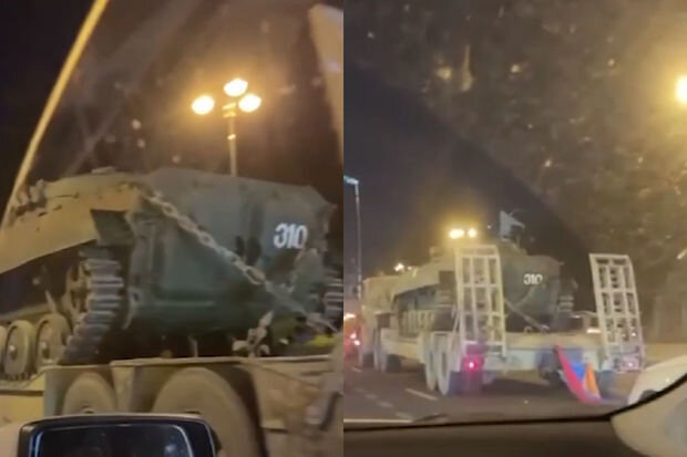 Ermənilərin daha bir "qələbə" simvolu Qənimətlər Parkına aparıldı - VİDEO