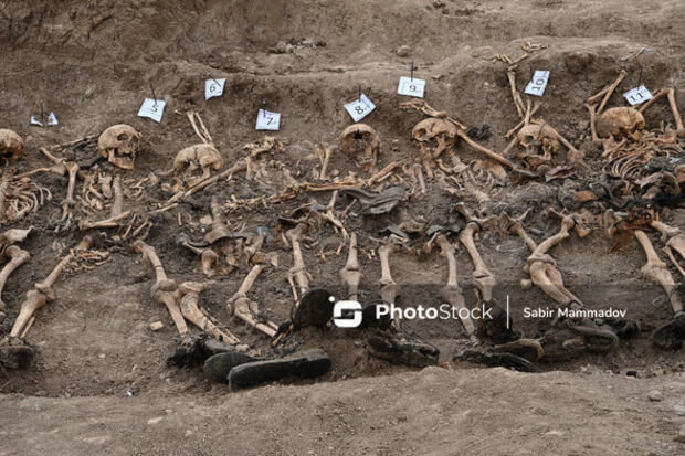 Azad olunmuş ərazilərdə azı 508 şəxsə aid meyit qalıqları tapılıb