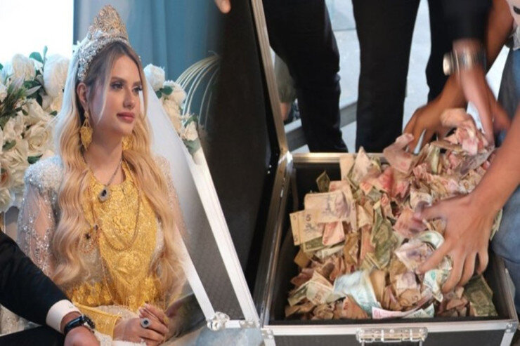 Gəlinə o qədər qızıl taxdılar ki, daşıya bilmədi