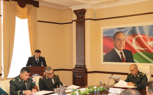 Hərbi Prokurorluqda geniş kollegiya iclası keçirilib