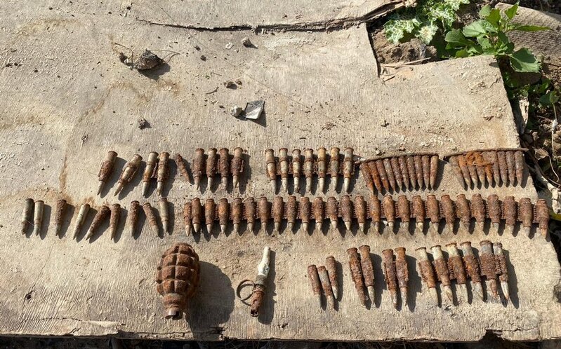 Bakıda əl qumbarası və mərmi aşkarlanıb