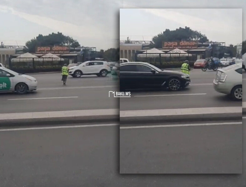 Bakıda təmizlik işçisindən məsuliyyətsiz hərəkət - VİDEO