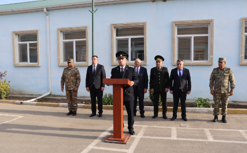 Hərbi Prokurorluq Tovuzda Ulu Öndərin 100 illik yubileyi ilə bağlı hərbi qulluqçularla birgə tədbir keçirib