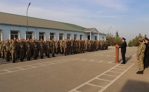 Hərbi Prokurorluq Tovuzda Ulu Öndərin 100 illik yubileyi ilə bağlı hərbi qulluqçularla birgə tədbir keçirib