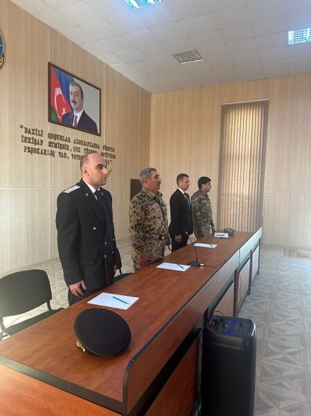 Daxili Qoşunlarının N saylı hərbi hissəsində Hərbi Prokurorluq tərəfindən hüquqi maarifləndirmə tədbiri keçirilib