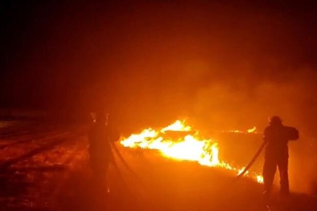 Sədərəyin Dəmirçi kəndində taxıl sahəsində yanğın olub - VİDEO