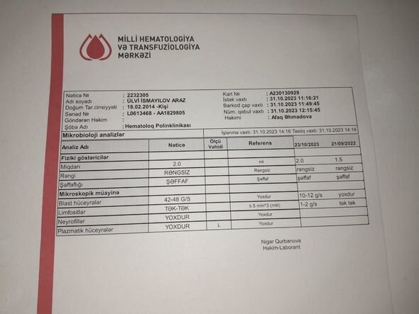 Təcili olaraq sümük iliyi transplantasiyası üçün məbləğin yarısı yığılmalıdır - YARDIM ÇAĞIRIŞI - FOTO