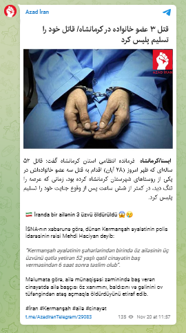 Bir ailənin üç üzvü qətlə yetirildi - FOTO