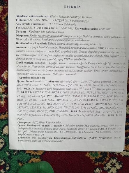 Səkkiz yaşlı Tunarın dəstəyə ehtiyacı var: Müalicə üçün pul lazımdır - FOTO