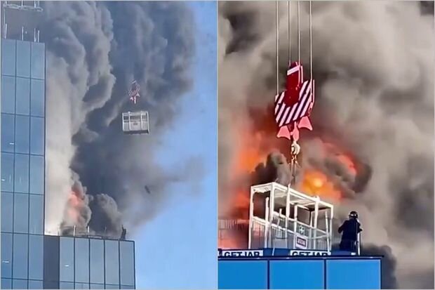 Redinqdə dəhşətli yanğından möhtəşəm xilas anı: Sürücünün fəndi həyat qurtardı - VİDEO