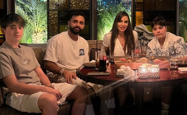 Hüseyn Həsənov Leyla Əliyeva ilə bir arada - Foto