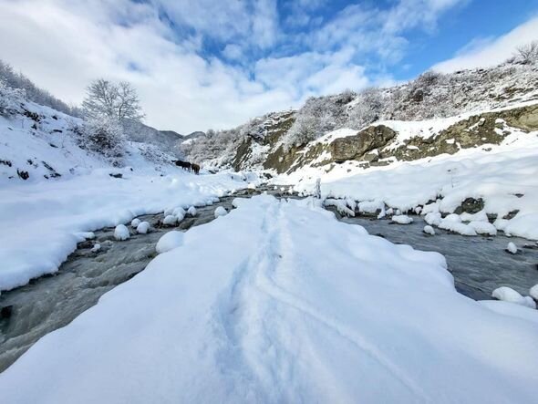 İsmayıllıda qar mənzərələri - FOTO