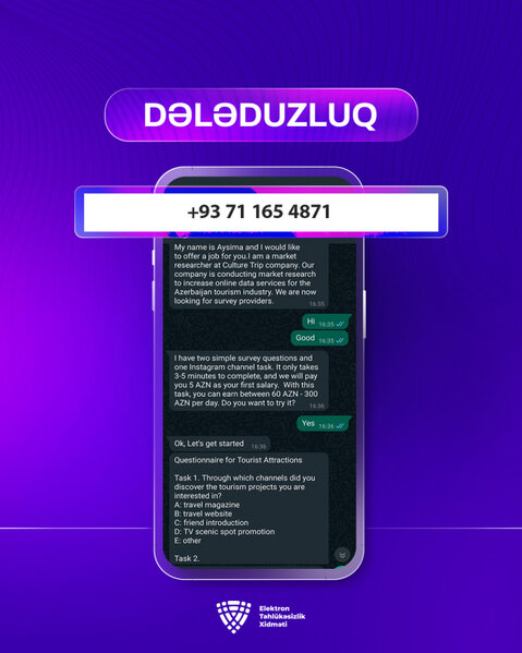 Dövlət Xidmətindən vətəndaşlara VACİB XƏBƏRDARLIQ - Bu mesajları açmayın! - FOTO