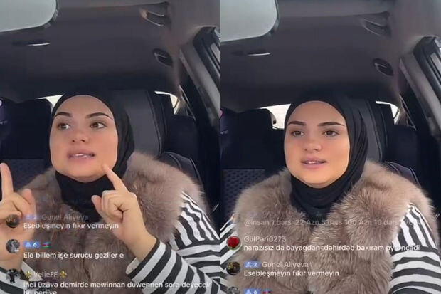 Sürücülük təlimi verən şəxs dərs zamanı "TikTok"da canlı yayım açıb: Qəza olsa, günahkar kimdir? - FOTO/VİDEO