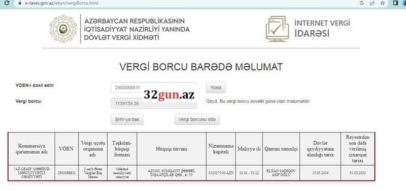 Məşhur şirkət məhkəməlik oldu - Külli miqdarda vergi borcuna görə (FOTO)