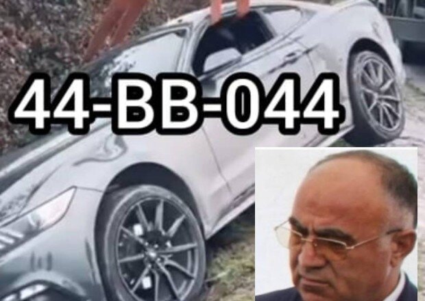 Hacı Ramazan Mirzəyevin oğlunun qəzaya düşdüyü "Mustang"ın nömrəsi satışa çıxarıldı - FOTO
