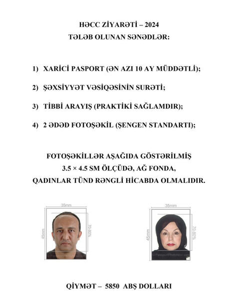 Azərbaycandan Həcc ziyarətinə getmək istəyənlər üçün qiymət müəyyənləşib