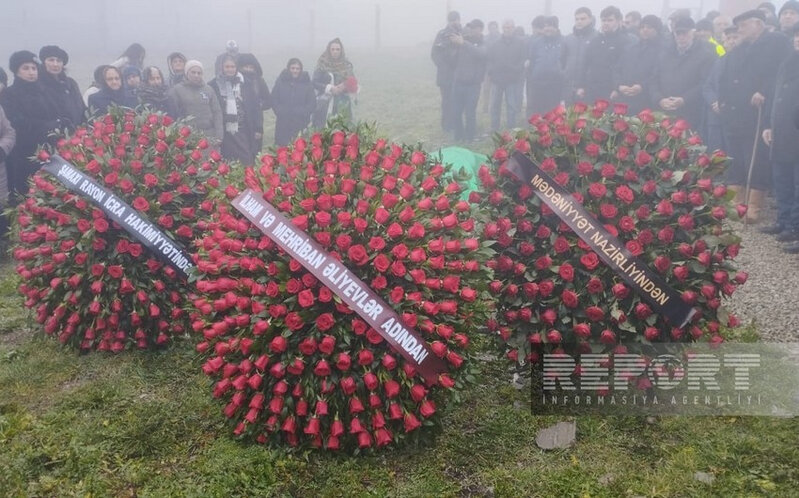 İlham Əliyev və Mehriban Əliyeva Xalq yazıçısının dəfn mərasiminə əklil göndəriblər