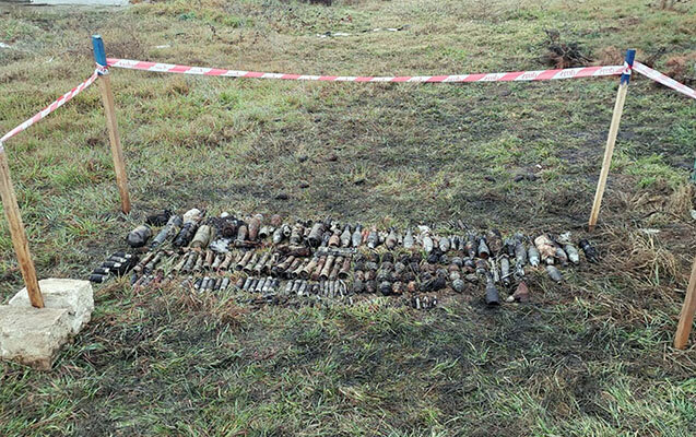 Ağdamda döyüş sursatları aşkarlandı - Video