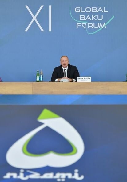 Bakıda XI Qlobal Bakı Forumu işə başlayıb, İlham Əliyev iştirak edib - YENİLƏNİB + FOTO