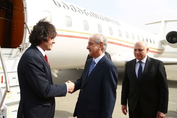 Gürcüstanın Baş naziri İrakli Kobaxidze Azərbaycana rəsmi səfərə gəlib - FOTO
