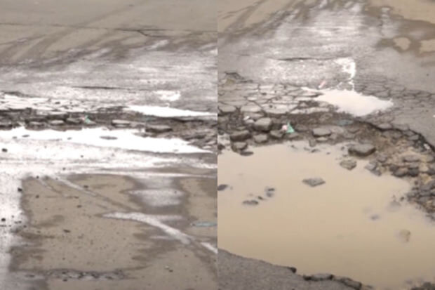 Nərimanov sakinlərini boğaza yığan keçilməz yol problemi - VİDEO