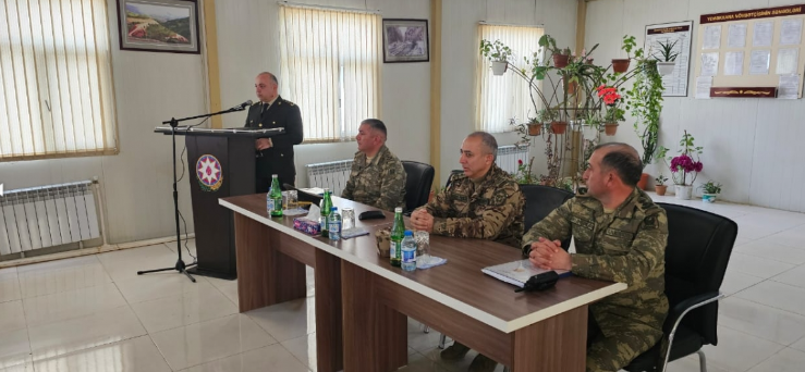 Hərbi Prokurorluq işçiləri Müdafiə Nazirliyinin yüksəkrütbəli vəzifəli şəxsləri ilə birgə Novruz bayramı ərəfəsində hərbi hissələrdə olublar