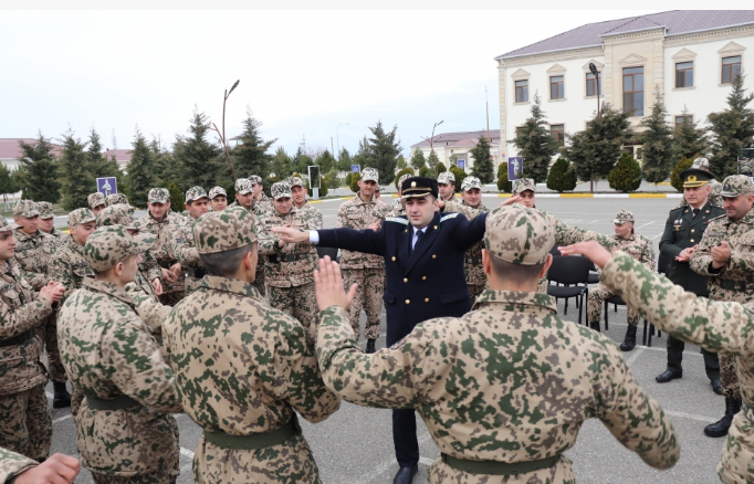 Hərbi Prokurorluq işçiləri DİN-in yüksək rütbəli vəzifəli şəxsləri ilə birgə hərbi hissələrdə olublar