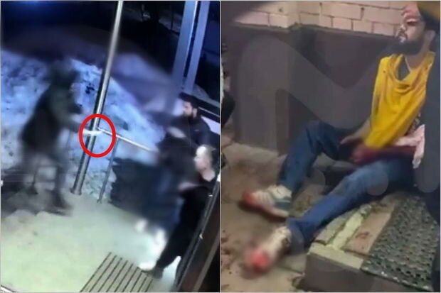 Bıçaqlı şəxs insanlara hücum edib: Yaralananlar var - ANBAAN VİDEO