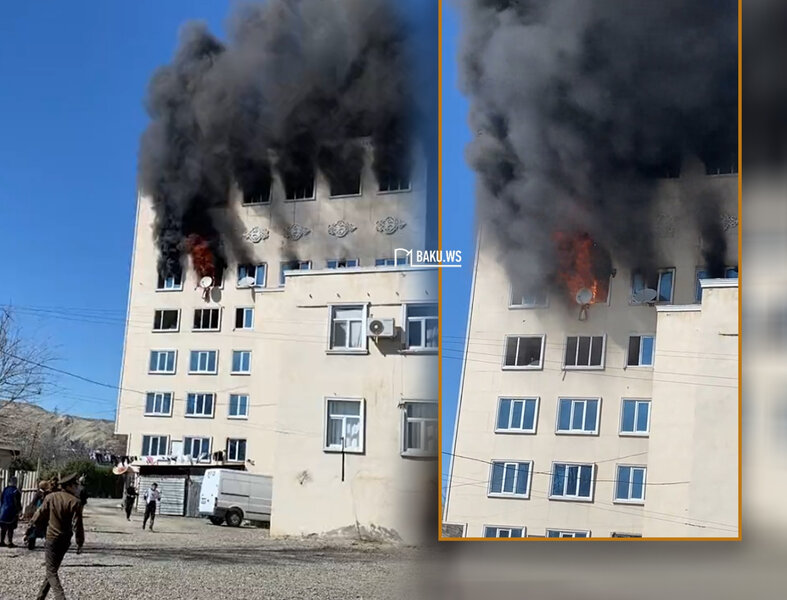 Mingəçevirdə yaşayış binasında baş yanğınla bağlı RƏSMİ AÇIQLAMA - VİDEO - YENİLƏNİB