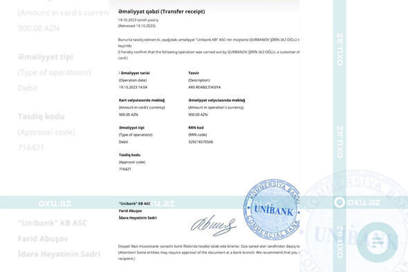 Bakıda reabilitasiya mərkəzi vətəndaşın pulunu geri qaytarmır - ŞİKAYƏT + FOTO