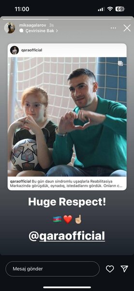 Prezidentin nəvəsindən Qara Qarayevə dəstək - FOTO