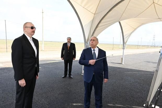 İlham Əliyev Hacıqabul rayonuna səfər edib - FOTO