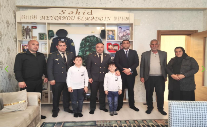 Naxçıvan hərbi prokurorluğunun əməkdaşları Şəhid ailələrini ziyarət ediblər - FOTO