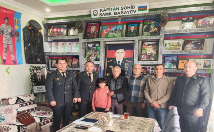 Naxçıvan hərbi prokurorluğunun əməkdaşları Şəhid ailələrini ziyarət ediblər - FOTO