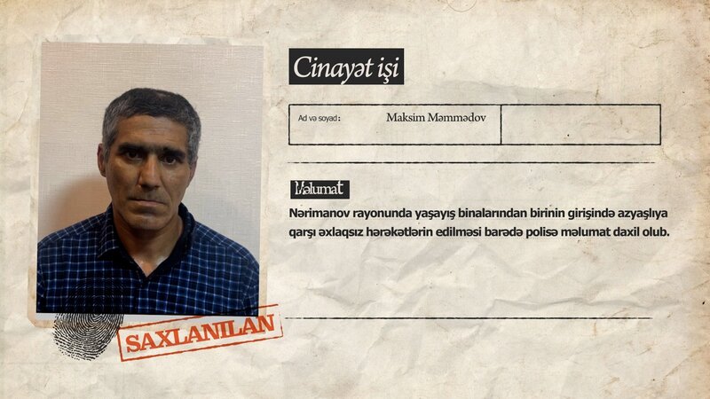 Bakıda ŞOK: Binanın girişində azyaşlıya qarşı əxlaqsızlıq -VİDEO