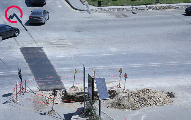 Aytən Səfərovanın qəzaya düşdüyü yerdə təhlükəli vəziyyət - Fotolar