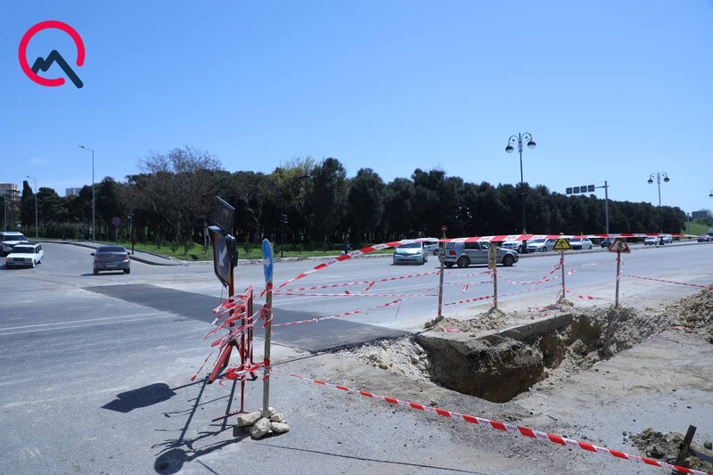 Aytən Səfərovanın qəzaya düşdüyü yerdə təhlükəli vəziyyət - Fotolar