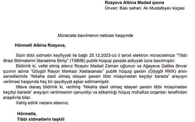 "Qeyri-rəsmi nikahda yaşayırdılar, atam öləndən sonra evimizi almaq istəyir"