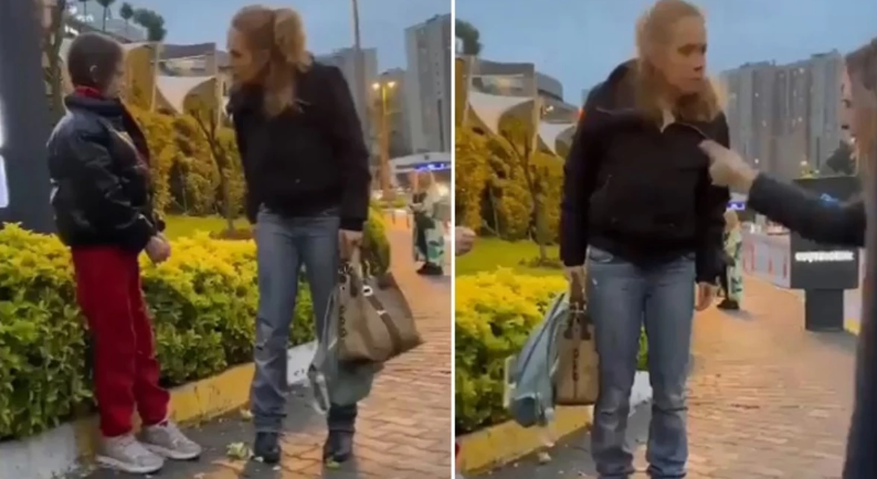 Ana 10 yaşlı qızına şiddət göstərdi: Vətəndaşlar etiraz edəndə, "Alın aparın" deyib getdi -VİDEO