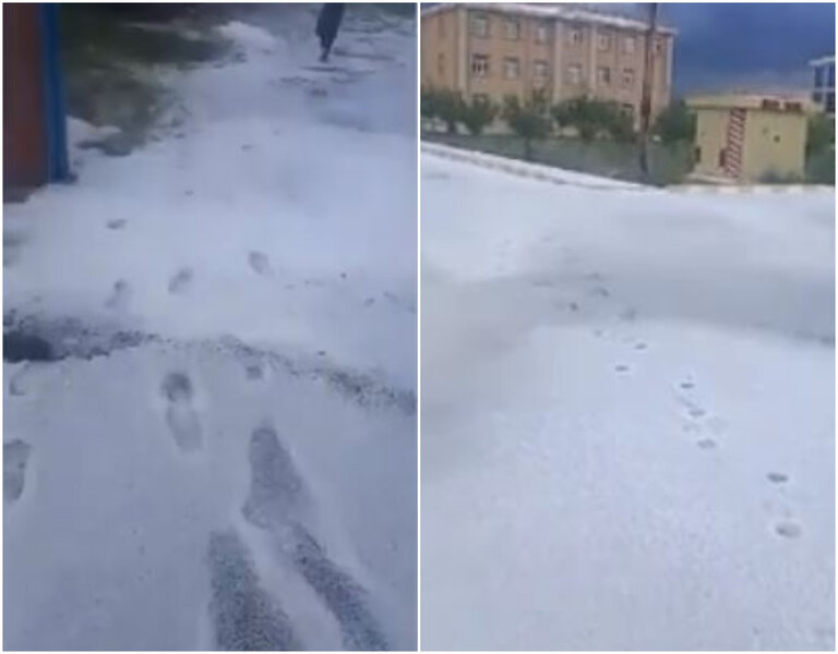 May ayında Azərbaycana qar yağdı - VİDEO