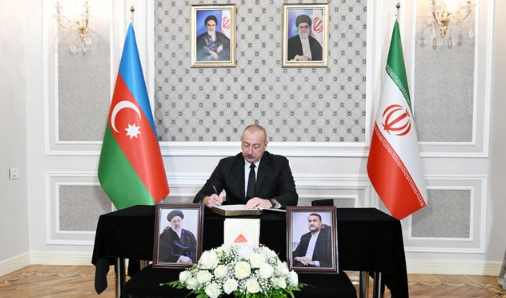 İlham Əliyev İran səfirliyinə getdi, başsağlığı verdi