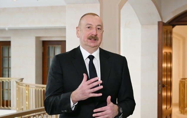 İlham Əliyev "Euronews"a müsahibə verib - Fotolar