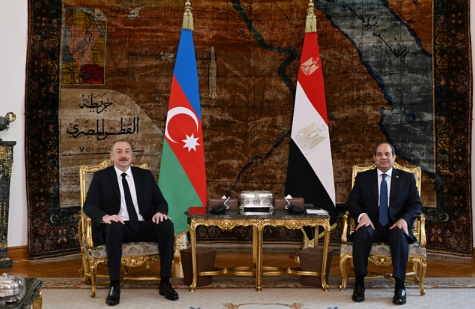 Azərbaycan və Misir prezidentlərinin təkbətək görüşü olub