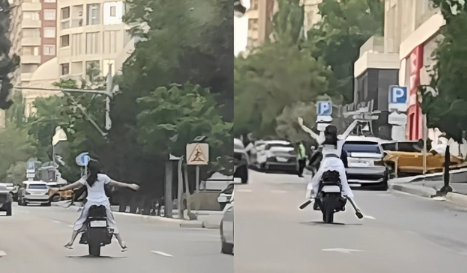 Bakıda motosikletlə təhlükəli manevrlər edən şəxs qazi imiş: Cəzalandırıldı