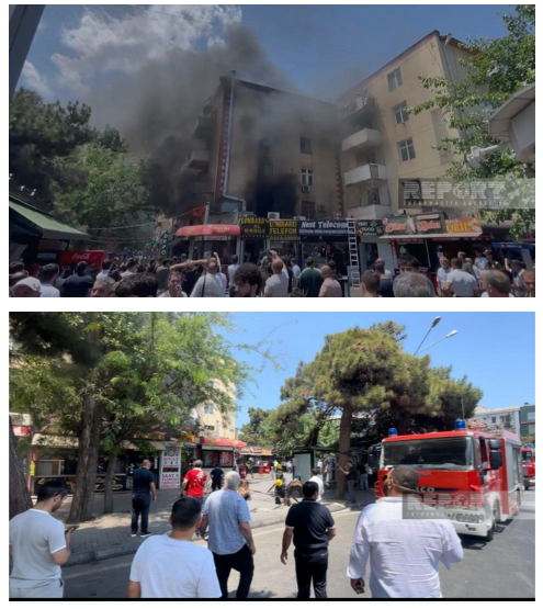 Metronun "Neftçilər" stansiyasının yaxınlığında dönərxanada yanğın söndürülüb