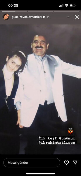 Günel Zeynalova İbrahim Tatlısesin onu kəşf etdiyi konsertdən FOTO paylaşdı