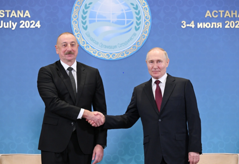Astanada İlham Əliyevin Vladimir Putin ilə görüşü olub