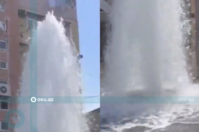 Xırdalanda su borusunun partlamasının əsl səbəbi ortaya çıxdı - RƏSMİ AÇIQLAMA
